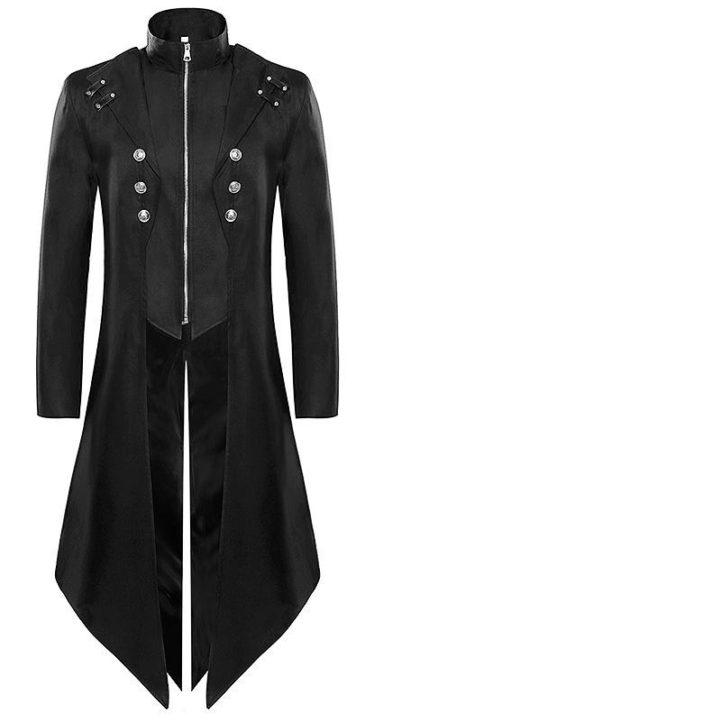 Medieval Retro Costumes Drama Performance Costumes Men's Clothing Medium Length Punk Holiday Retro Tailcoats Props