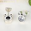Mouse Shiny Zircon Earrings for Women Fashion European American Jewelry