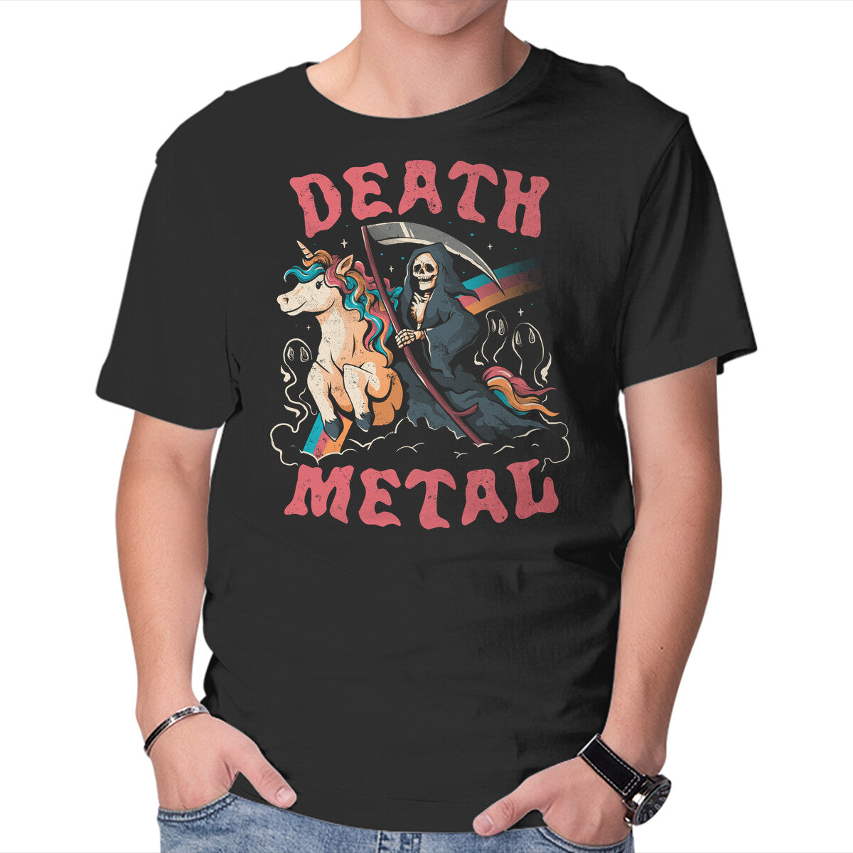 Unisex Crew Neck T-Shirt Death Metal Is Immortal Graphic Short Sleeve Casual Tee XXXXL