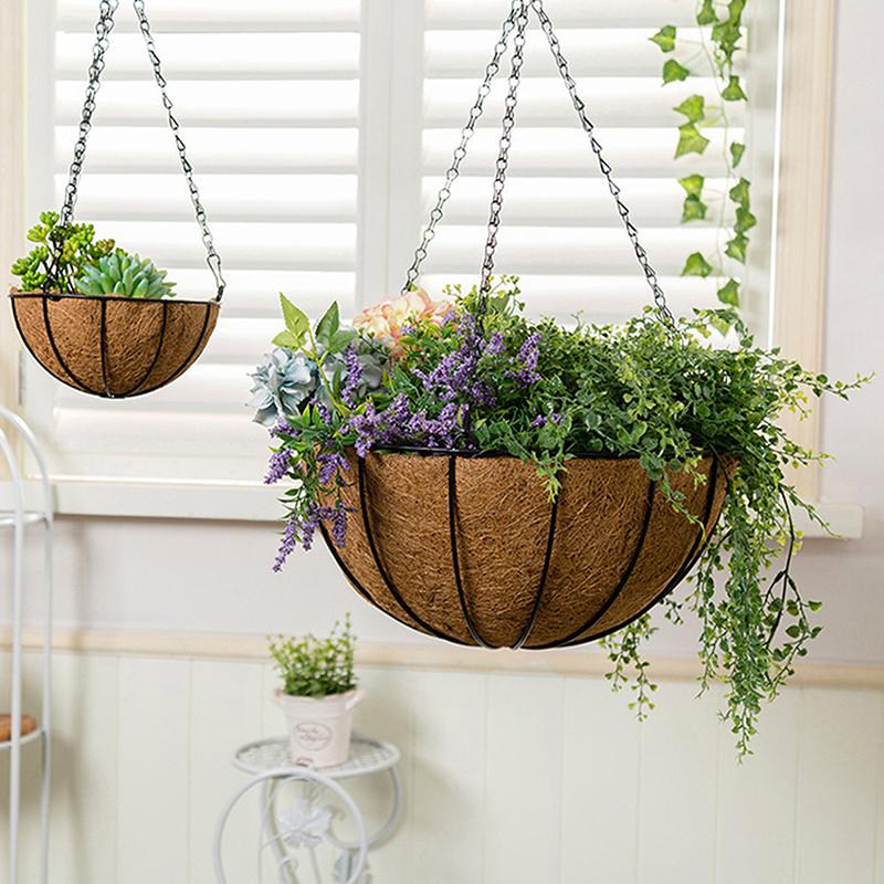 Natürliche Kokosfaser-Einsätze, dicke Kokosfaser-Einsätze für Gartenpflanzgefäße, runde Pflanzeinsätze für Hängekörbe, Ersatzeinsätze