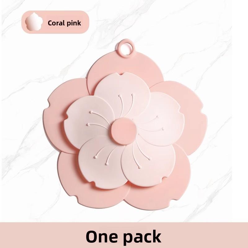 1PCS Sakura Shape Push-type Water Drain Floor Drain Anti-insect Sealing Cover Silicone Pad Sewer Plug Anti-odor Bathroom Kitchen Sink Deodorizer