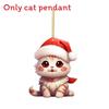 Christmas Cat Car Decor Acrylic Pendant For Holiday Vehicle Decoration