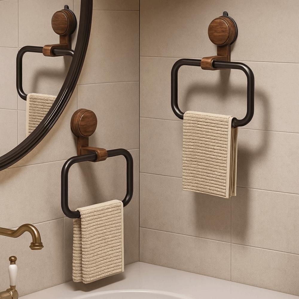 No Drilling Suction Cup Towel Rack Medieval Style Towel Hanging Rack Kitchen
