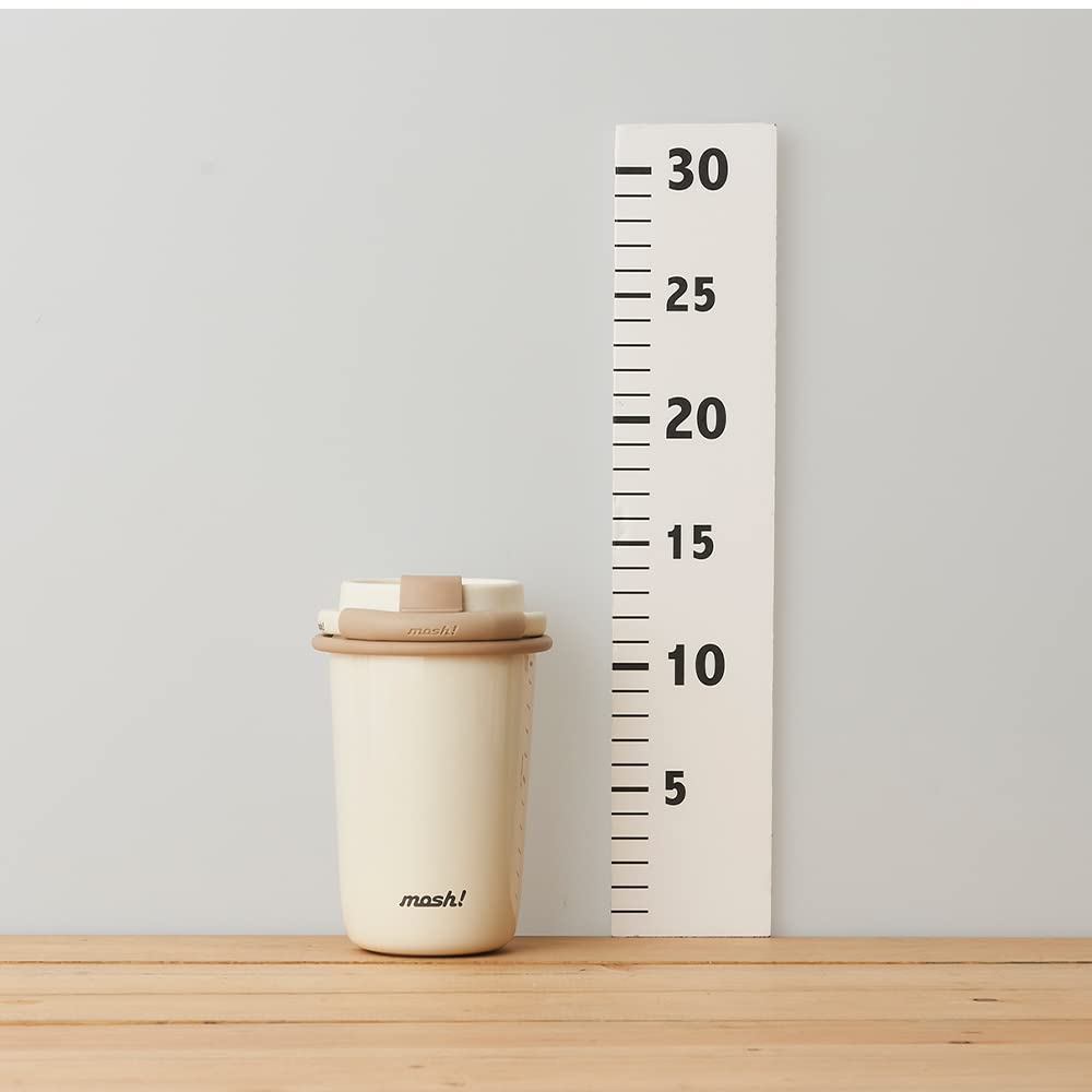 Latte Tumbler with Straw 350ml Mocha Doshisha mosh! Thermal/Cold