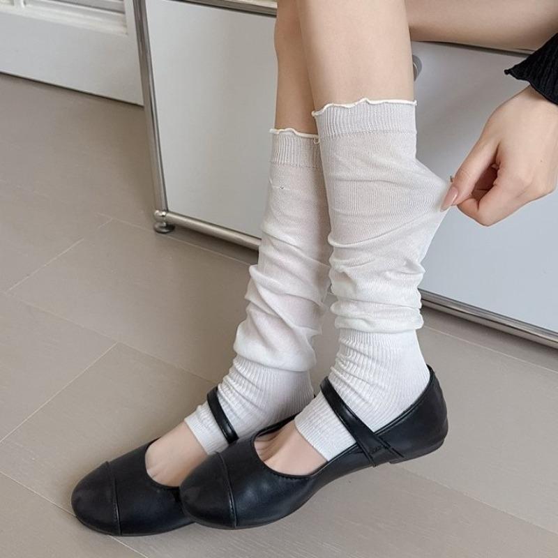 Summer Thin Breathable Leg Warmers Foot Cover Ballet Style Sweet Girls Ruffle Socks Stockings Jk Lolita Leg Warmers Loose Socks