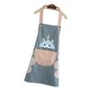 Restaurant Chef Apron Waterproog Oil Proof Easy Cleaning Kitchen Cooking Apron for Home Blue