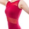 Ärmelloser Damen-Ballett-Trikot mit Mesh-Einsätzen und rückenfreiem Design für den Sommer-Tanz