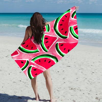 1pc Watermelon Beach Towel Swimming Quick-drying and Super Absorbent Suitable for Beach Vacation Pool Summer Gift for Friends