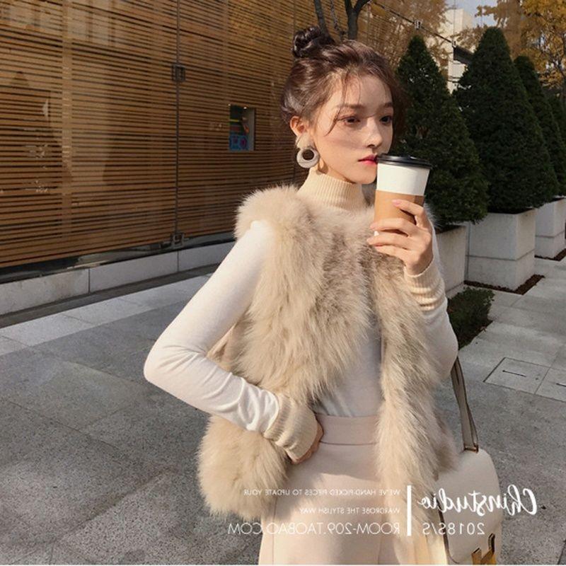 Autumn and Winter New Imitation Fox Fur Imitation Fur Vest Short Fur Vest Thin Plush Jacket