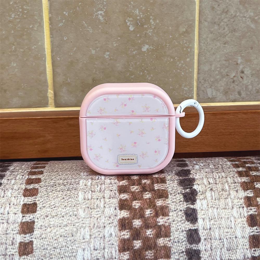 Ins pink floral application AirPods pro1 generation protective case 1 generation pro1 generation apple bluetooth headset case female