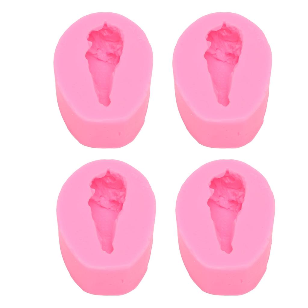 4 Stück Silikonform Drumstick-Form Fondant Silikonform Schokoladenkuchen Dekorationsform DIY Gebäck
