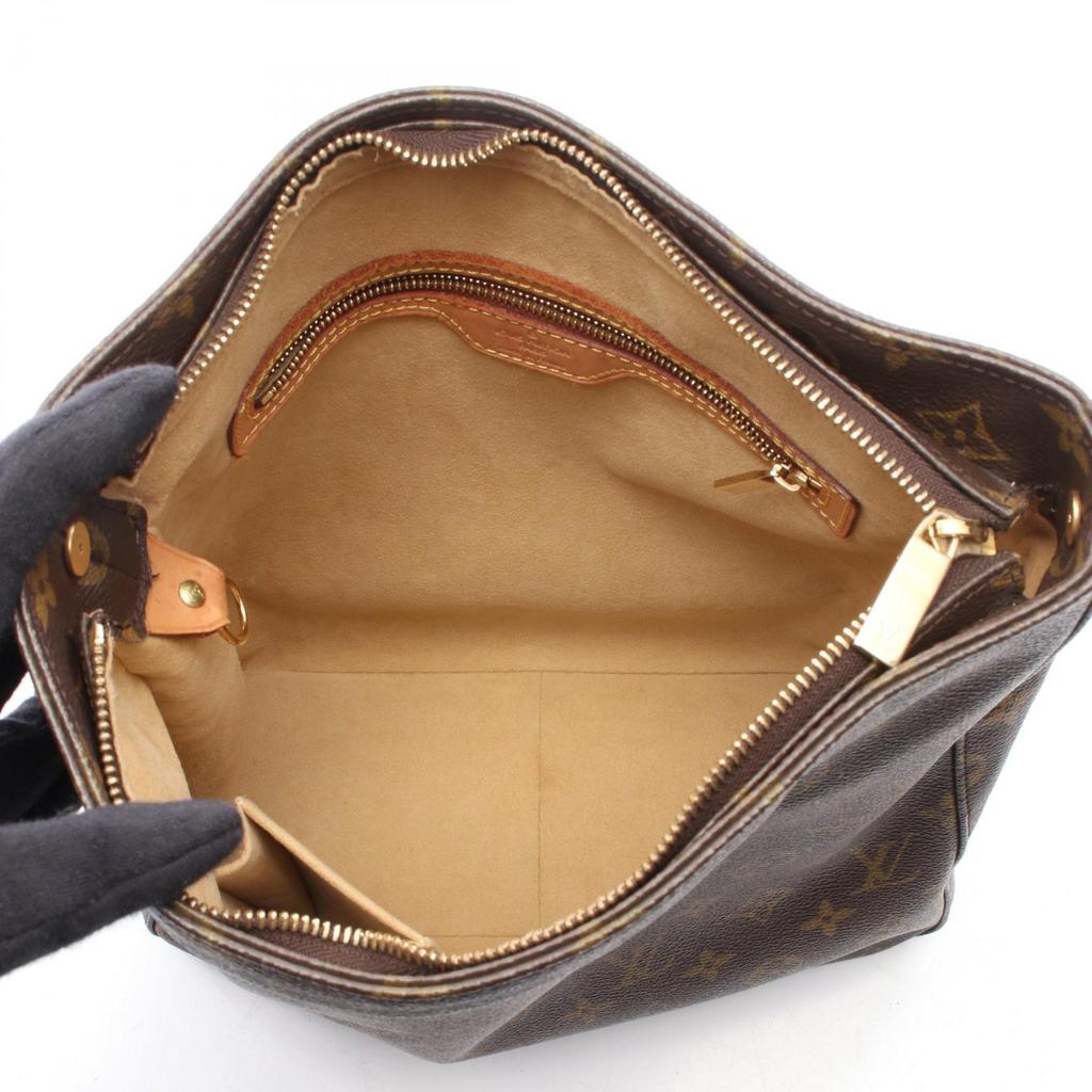 Used LOUIS VUITTON Looping GM Monogram Shoulder Bag M51145 Monogram PVC coated canvas leather Brown Used Women