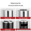 Stainless Steel Round Hotel Lobby Outdoor Trash Can