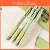 Gel Pen Green 4pcspack Tea Set 05mm Writing Pen Soft Touch Holder Ballpoint Pen Black Color Ink Gel Pens Office School Supply