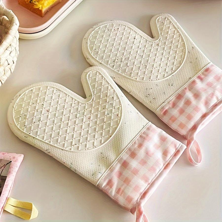 1pc Thickened Silicone Kitchen Gloves Anti Slip, Heart Pattern Design, Powder Free, Durable Flexible for Cooking, Cleaning,Bathroom Use Holiday Gift