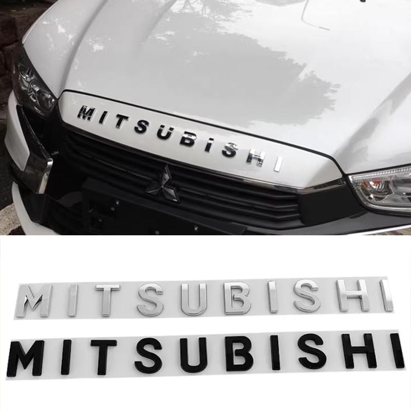 Auto Kapota Písmena Logo Slova Znak Samolepky Pro Mitsubishi Outlander ASX Eclipse Cross Pajero Lancer EVO Delica Triton