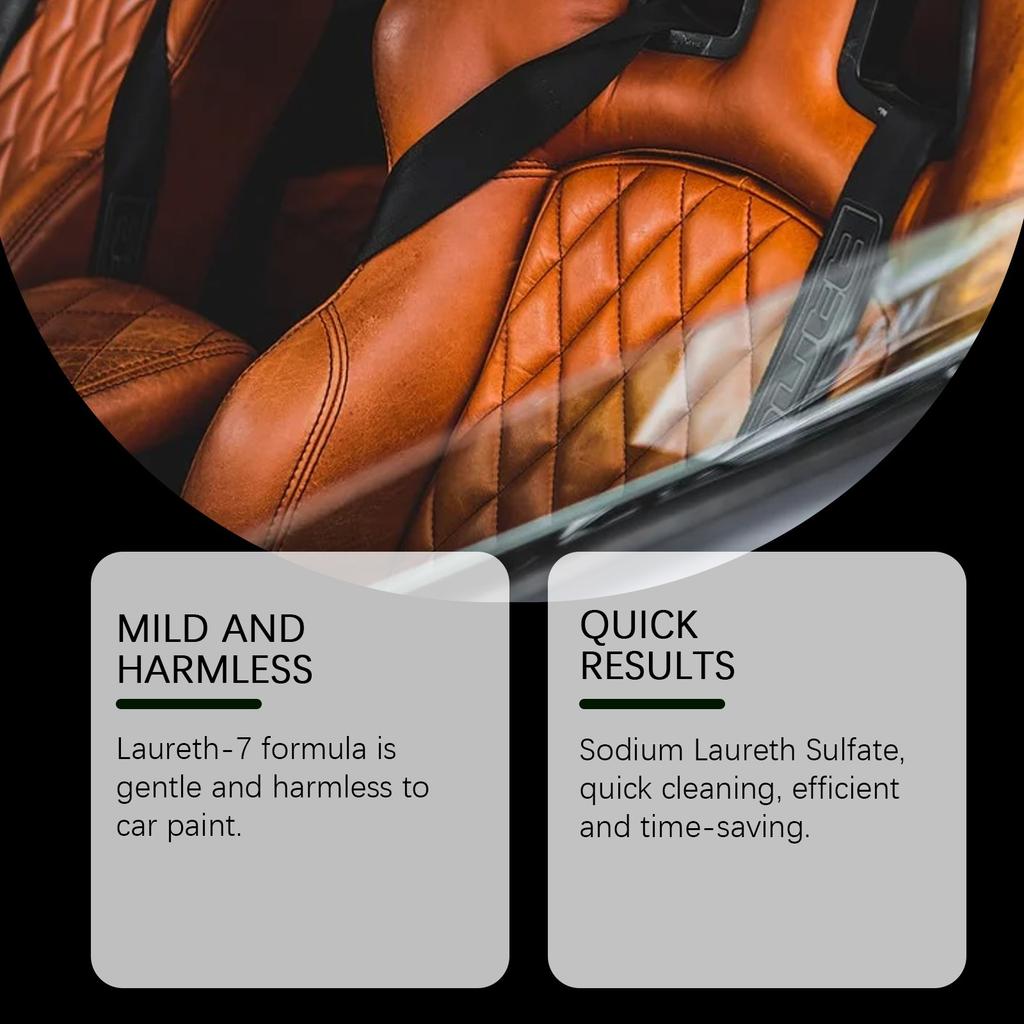 Car Multi-purpose Care Cleaner Leather Seat Interior Steering Wheel Decontamination Foam Cleaner 120ml