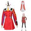 Darling In The Franxx 02 Zero Two Antrekk Rød Uniform Halloween Cosplay Kostyme