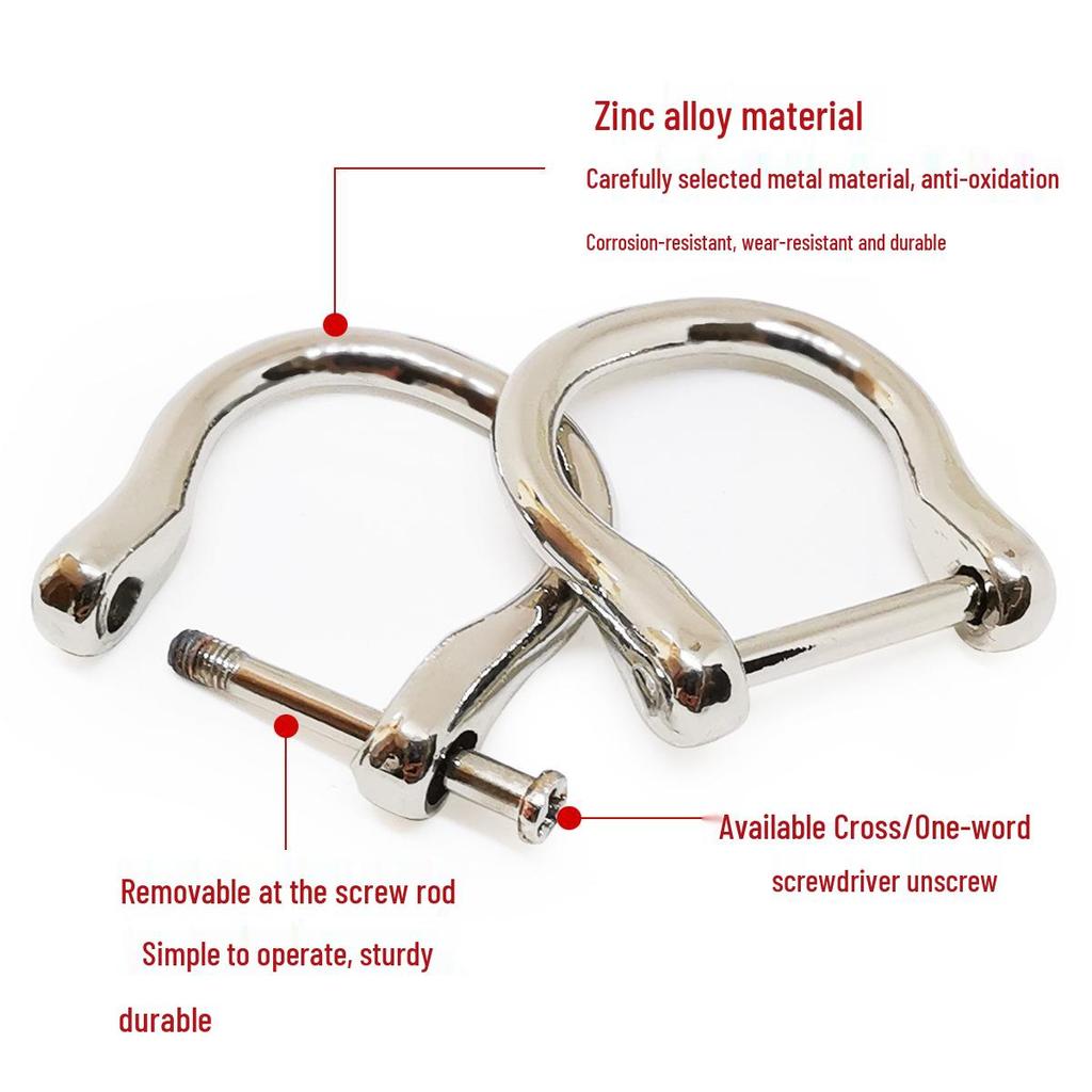 Boucle amovible en D en forme de U pour sacs pour femmes - Accessoire de quincaillerie DIY