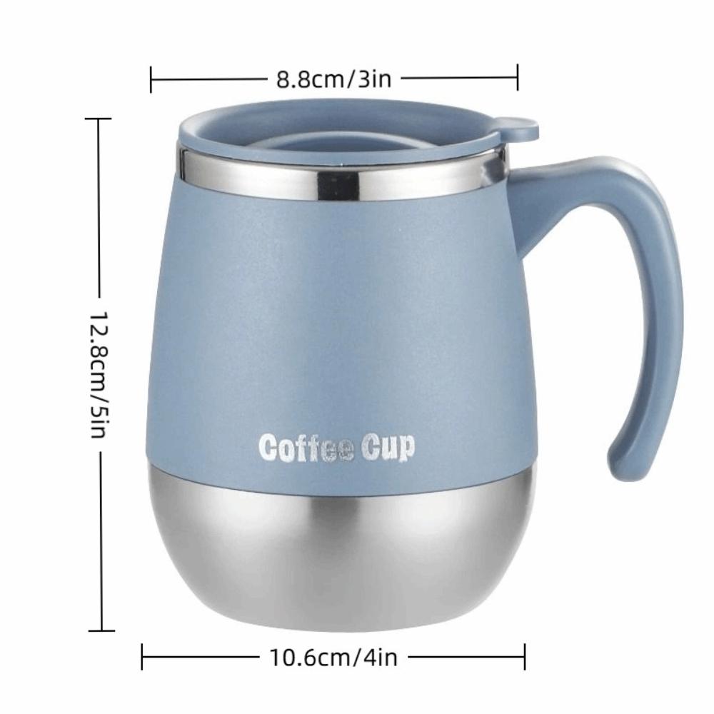 500ML Coffee Cup with Lid Water Cup Portable Thermal Cup  Heat Insulation