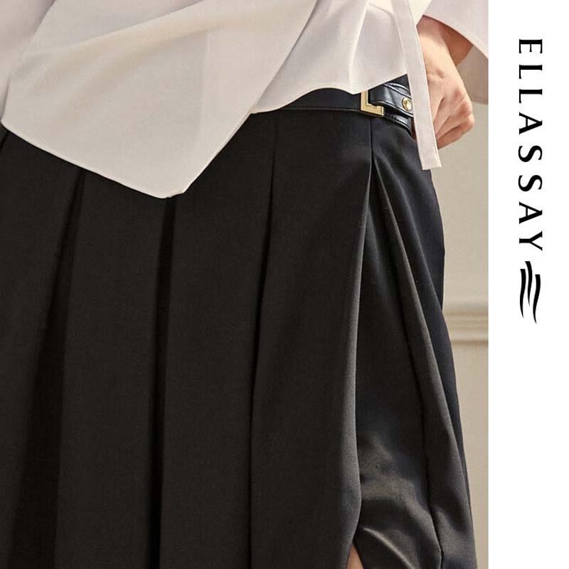 ELLASSAY Simple Commuter Long Pleated Skirt