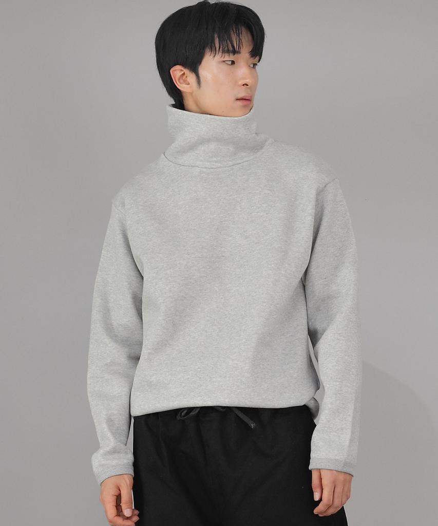 Seinteukeulu Warm-Up Loose Fit Brushed Turtleneck Plain Sweatshirt Wlp-839 Gray