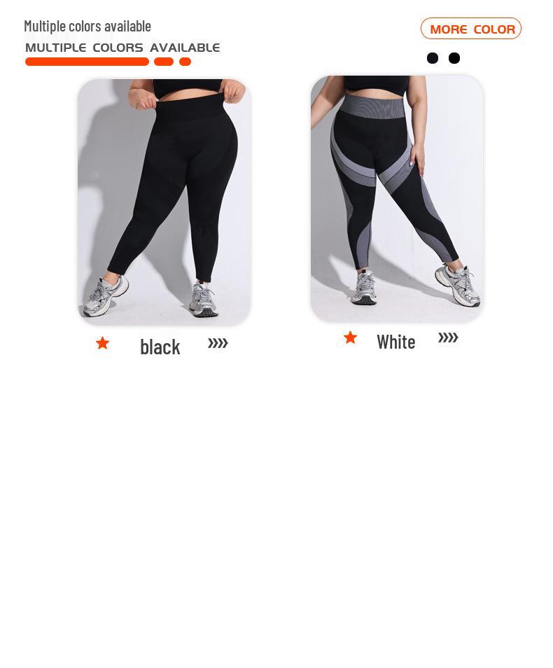 2025 Plus Size Breathable High Waist Color Block Yoga Leggings: Butt-Lifting, Seamless, Long Striped Sport Tights for Women