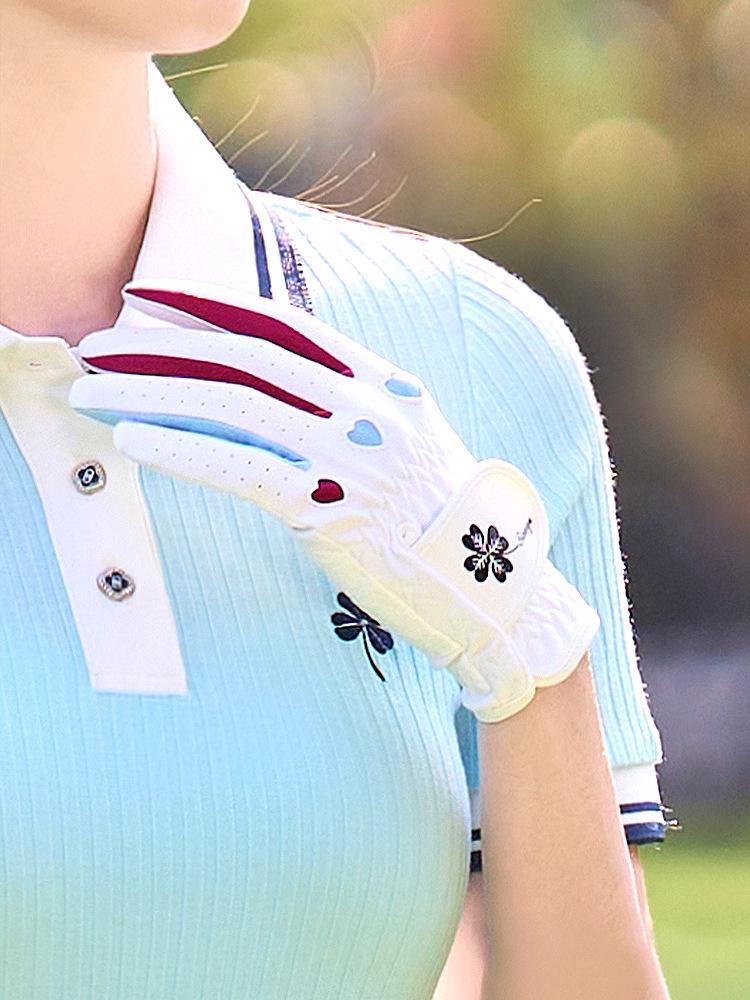 Women's Non-Slip Breathable Golf Gloves - Korean Microfiber, Wear-Resistant, 1 Pair