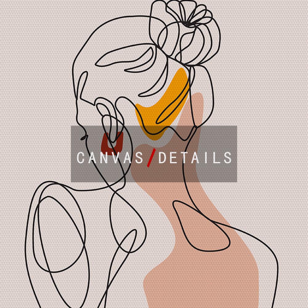 Boho Botanical Leaf Poster Flower Vase Woman Line Art Print Abstract Canvas Painting Modern Wall Picture Living Room Home Decor