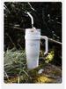Multi-Purpose Portable Drinkware: Office & Outdoor Coffee/Water Cup with Straw and Handle.