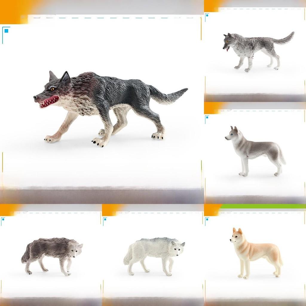 Childrens Animal Figurines Pvc Collection With Realistic Wolves And Huskies For Learning And Display