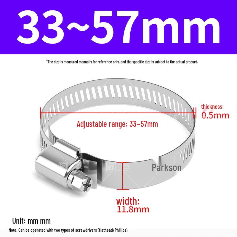 304 Stainless Steel Heavy Duty Hose and Pipe Clamps