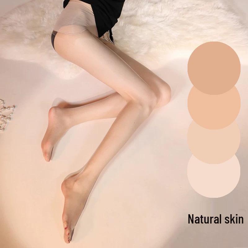 Ultra-Thin, Anti-Snag Gray Pantyhose - Seamless, No-Show, Plus Size, High Wide Leg