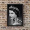 Modern Poster Queen Elizabeth II Portrait Prints Canvas Painting Black White Wall Art Canvas Office Wall Decor for Living Room