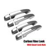 For Honda Accord 10th 2018     Door Handle Cover Protector Trim Exterior Car Accessories Carbon Fiber Look Gloss