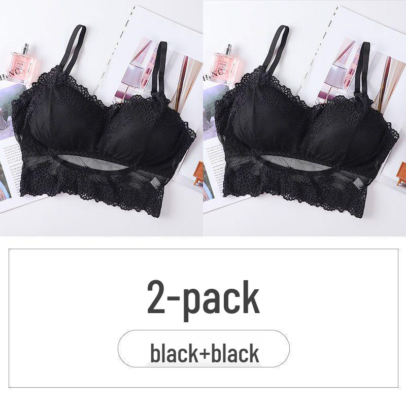 Korean Style Lace Wireless U-Back Camisole Bustier Bra for Women and Students
