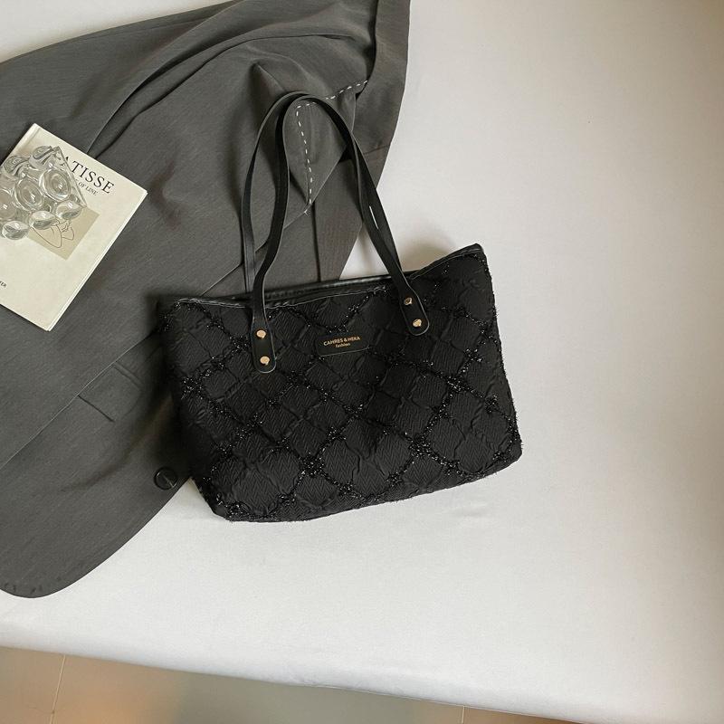 Простая фактура ромб большая вместительная сумка-тоут женская новая сумка для поездок на работу женская портативная сумка через плечо тренд