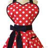 Kitchen Apron Polka Dot Cooking w/ Pocket Retro for Women Girls