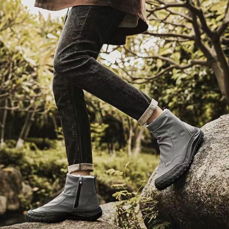 Thick Plush Warm Winter Martin Boots Non Slip Anti-Scratch Men Labor Protection Work Boots
