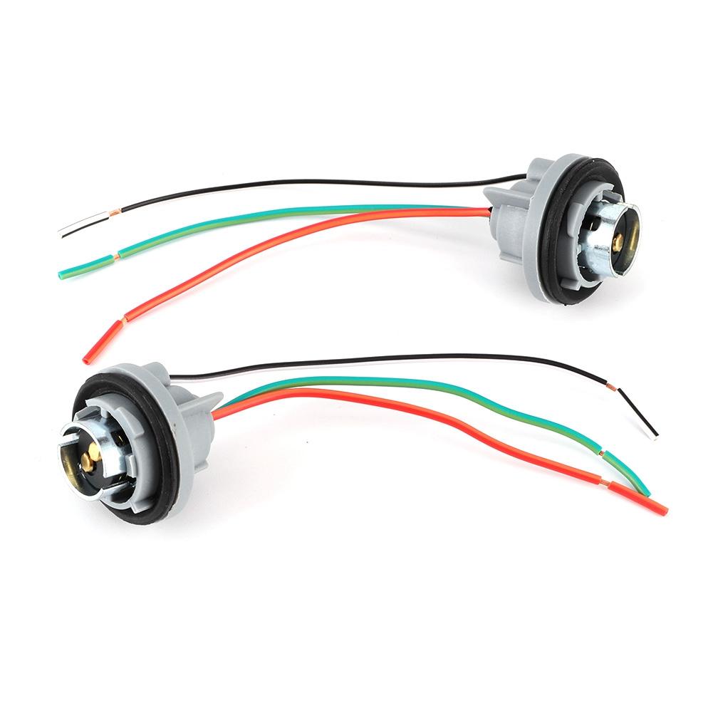 

BAY15D 1157 Iron Core Lamp Holder Adapter Base Socket Connector Harness Plug for Brake Stop Turn Signal Light
