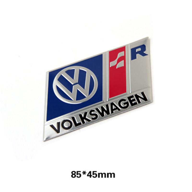 LMN1 Emblems Volkswagen Series Aluminum Badge Car Body Stickers Decals For VW GTI Polo Golf Passat Tiguan Arteon Touareg Taigo Caddy