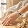 Small Animal Themed Gifts Cute Highland Cow Bracelet for Women, Metal Charm Adjustable Woven Rope Wristband with Card, Handmade Braided String