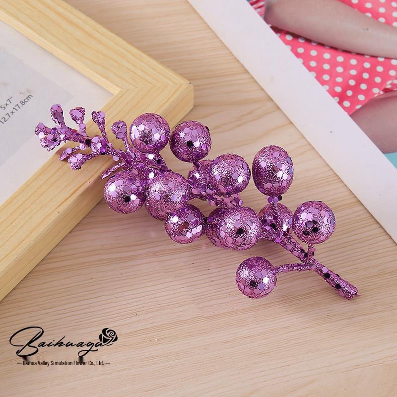 15-Piece Gold Powder Ball Christmas Tree & Wreath Ornaments