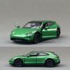 1/36 Porsche Taycan Turbo S Toy Car Model MSZ Diecast Metal Miniature Pull Back Sound & Light Collection Goft For Children Boy