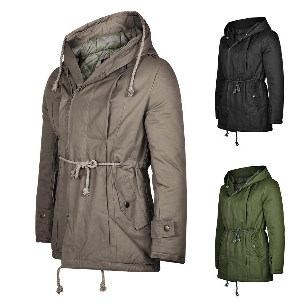 

Men Winter Warm Hooded Zip Thick Solid Fleece Coat Outwear Wind Jacket XXL зелёный