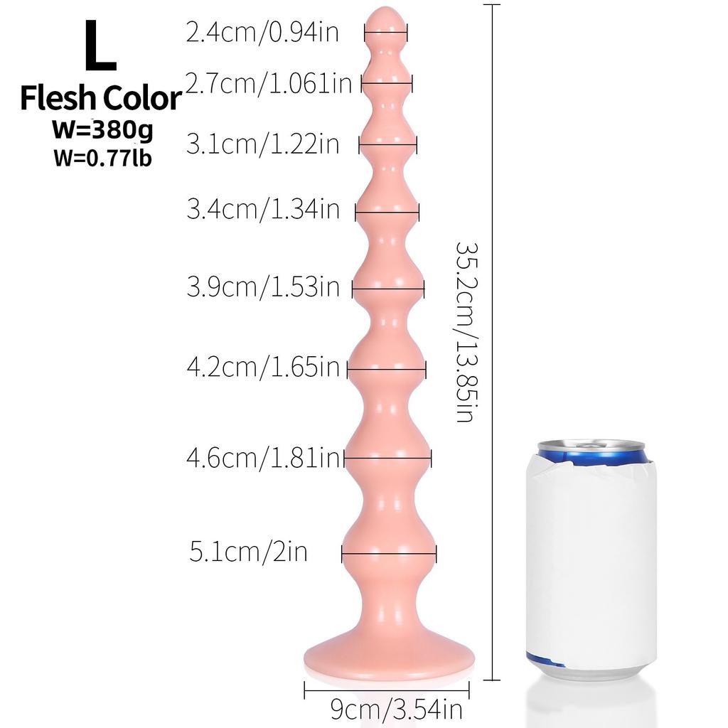 Extra Long Out Anal Beads Butt Plug Tail Anal Dilator G-Spot Massage Masturbation Device Unisex Anal Sex Toy