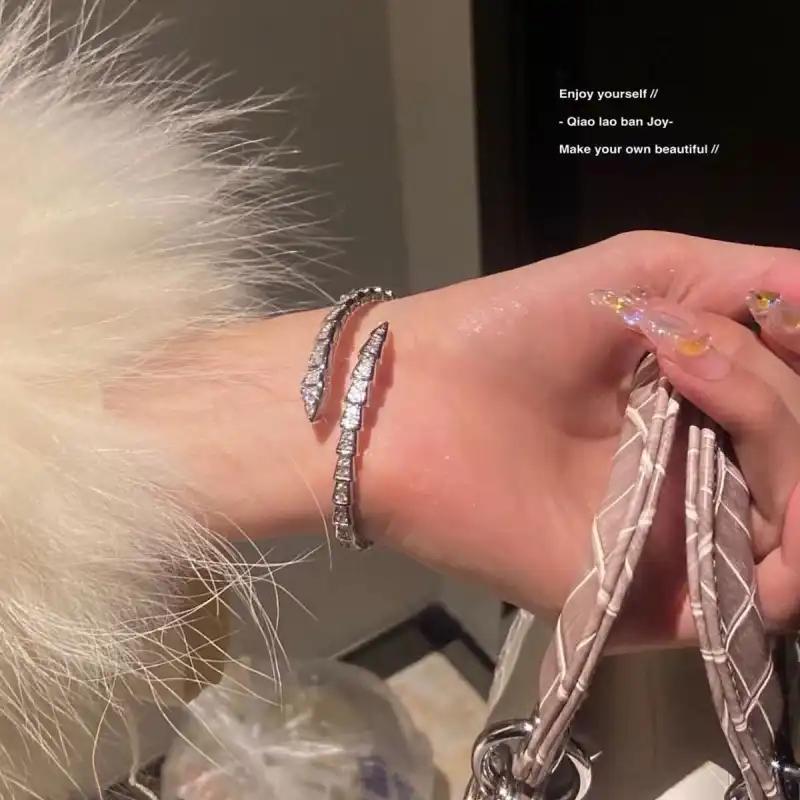 Zircon Snake Bone Bracelet Women's High-end Bracelet Ins New Trendy Fashion Bracelet