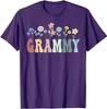 Grammy Gifts Women Wildflower Floral Design Grammy T-Shirt Women's Fashion Nana Gigi Grandma Tees Yaya Mimi Mother's Day Clothes