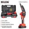6-inch Cordless Electric Chainsaw with Rubberized Grip, Lithium Battery-Powered, Mini Woodworking & Logging Saw for Garden Tools