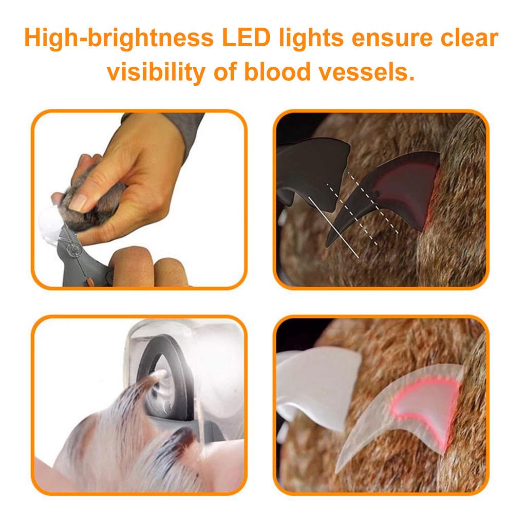 Dog Nail Trimmer 5X Magnification Cat Nail Clipper Dog Nail Clipper for Trimming Cats & Dogs Nails & Claws